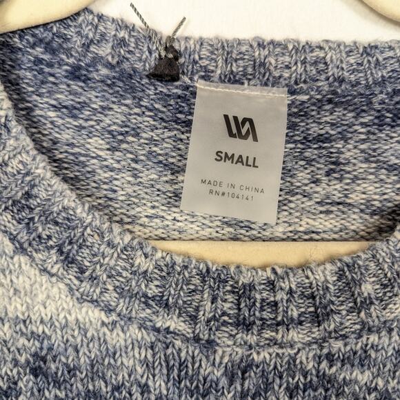 NWT VRST Men’s Navy Blue & White Relaxed Fit Striped Sweater Size S - Picture 5 of 8